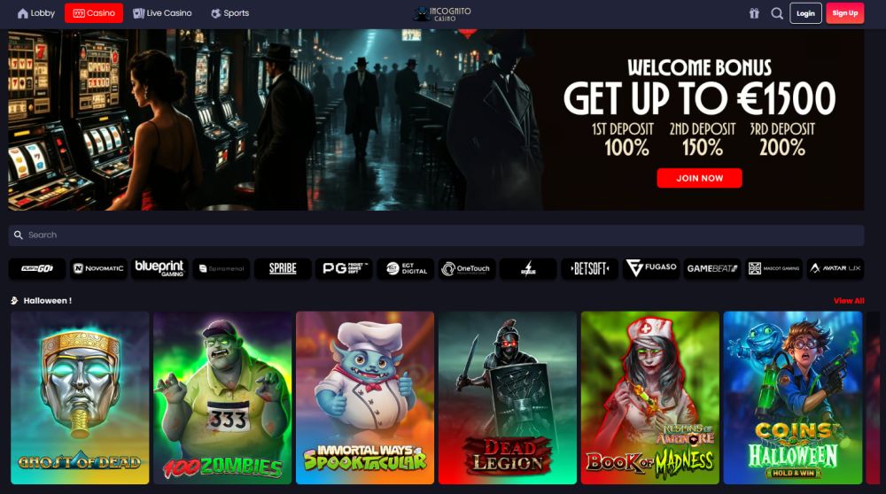 jogos do casino incognito